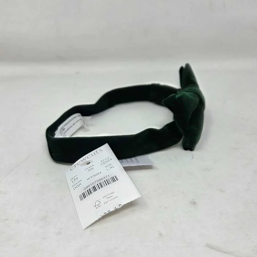 New boys L-XL (8-16 years) Crewcuts - J Crew green velvet bow tie